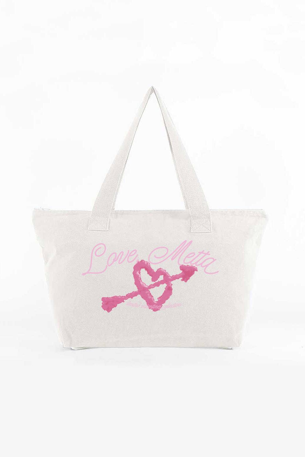 Metta Valentines Zipped Tote Bag