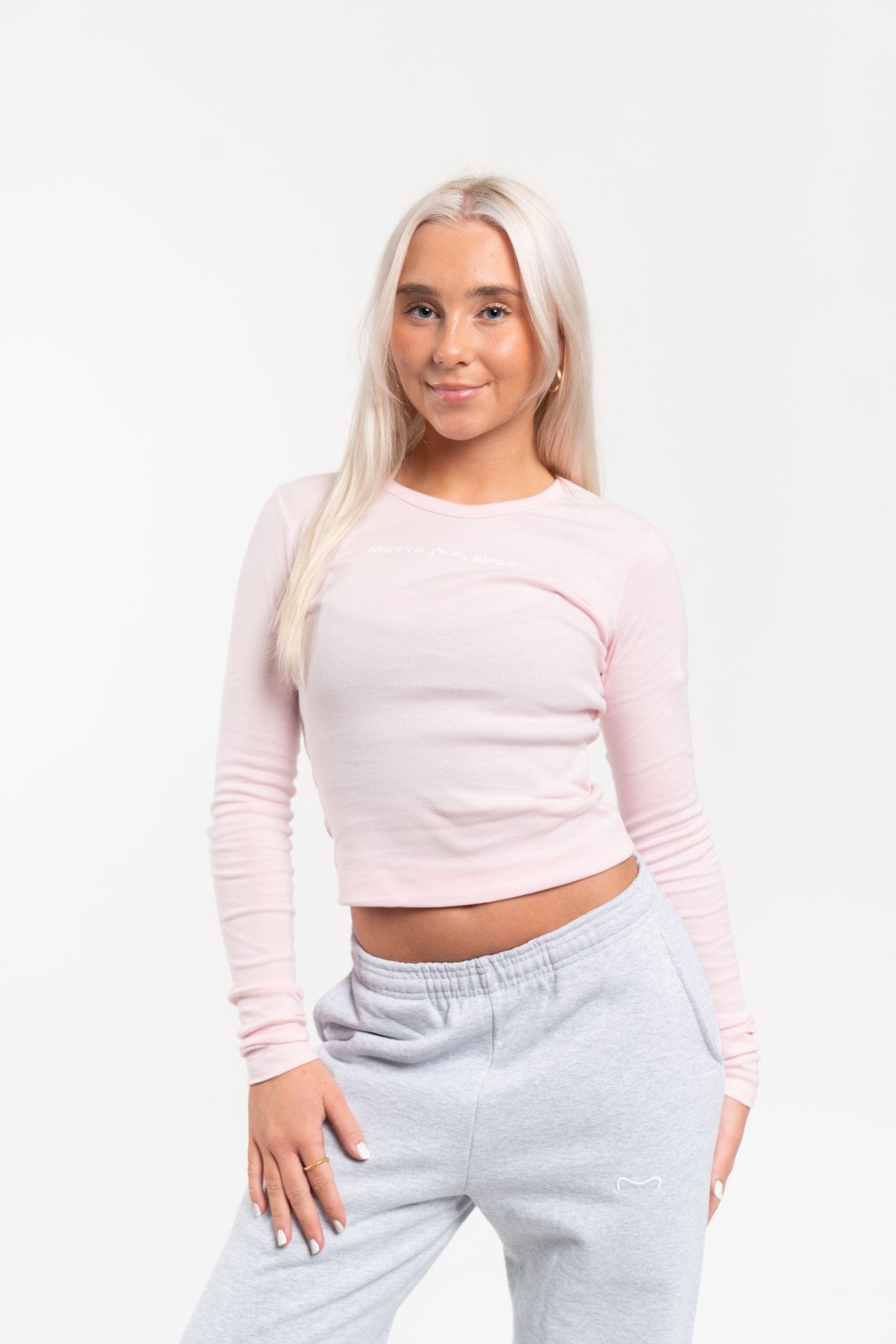 Metta Lifestyle Bolur Bleika Slaufan Síðermabolur