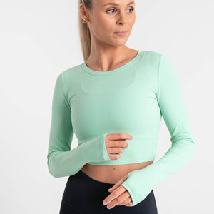 Metta Sport Bolur Ljósgrænn / XS Metta Nuls Cropped Síðerma Bolur