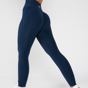Metta Sport Buxur Metta Seamless Scrunch Leggings - Dökkblár
