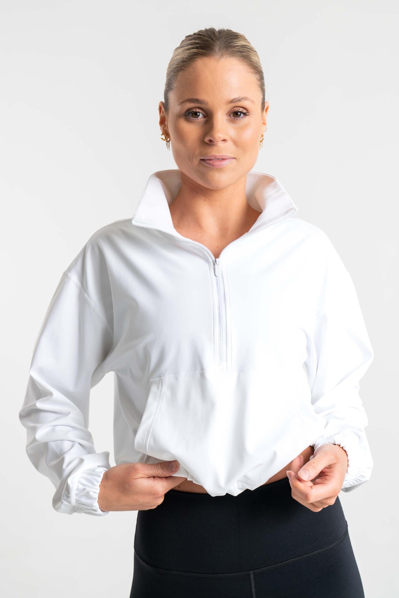 Metta Sport Peysur Hvítur / XS Lux Half-Zip Peysa