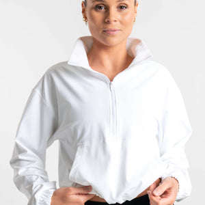Metta Sport Peysur Hvítur / XS Lux Half-Zip Peysa